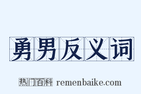 勇男反义词是什么意思的图片